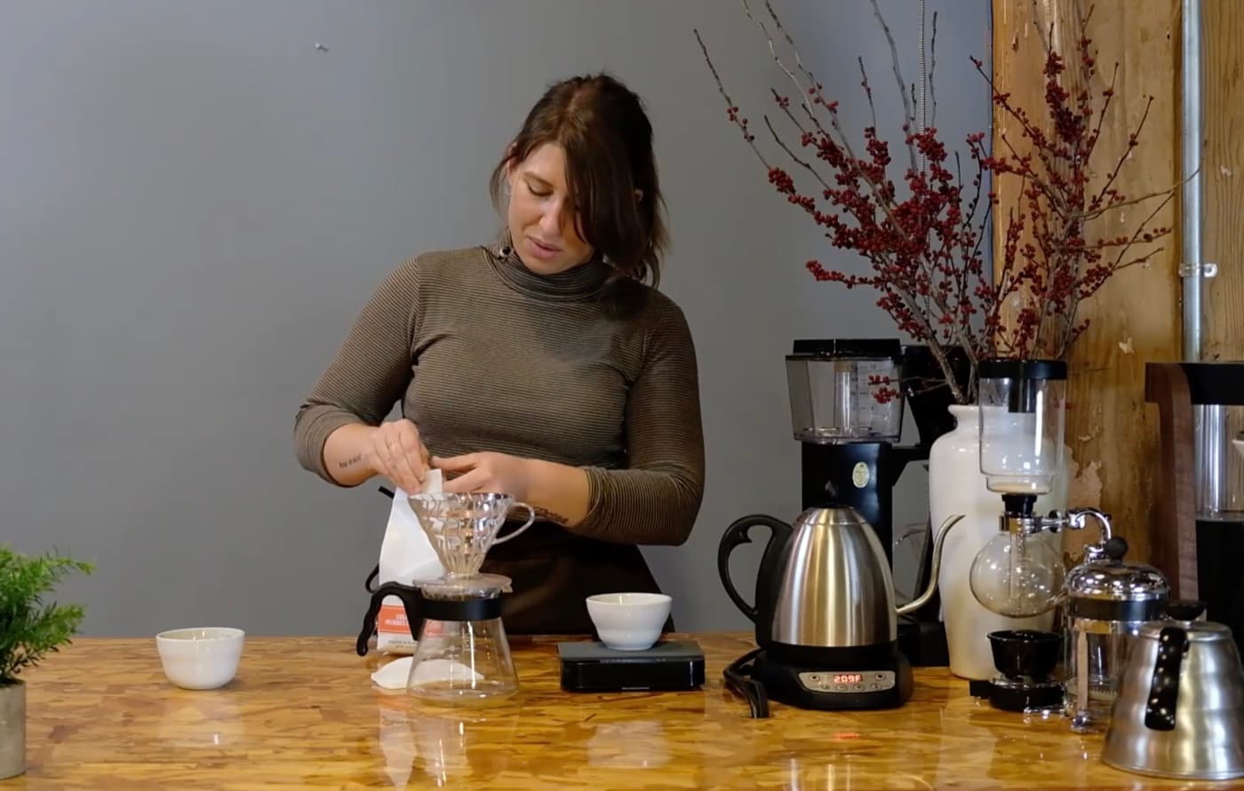 Manual brewing with a pour-over